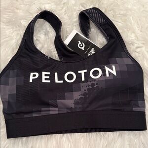 Peloton Black and Gray Sports Bra